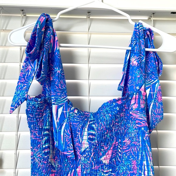 NWT Lilly Pulitzer Kailua Smocked Dress Boca Blue It’s A Sailabration 💥 ⛵️ - Picture 3 of 5